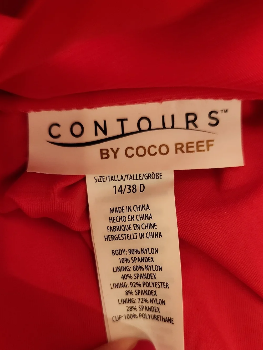 NWT Coco Reef Hibiscus Ruffle One-Piece Swimsuit Size 14/38D - Picture 4 of 8